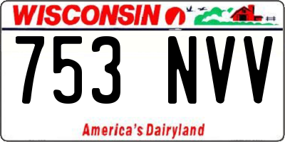 WI license plate 753NVV