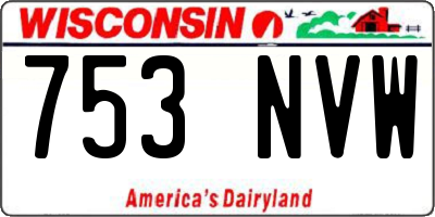WI license plate 753NVW
