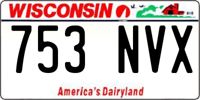 WI license plate 753NVX