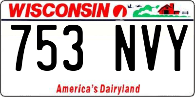WI license plate 753NVY