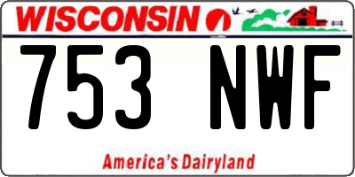 WI license plate 753NWF