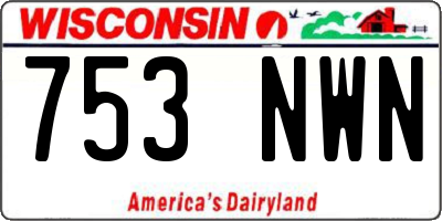 WI license plate 753NWN