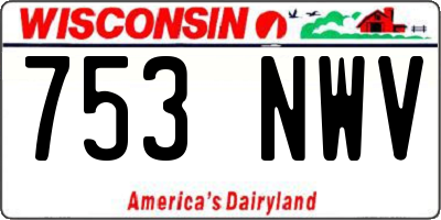 WI license plate 753NWV