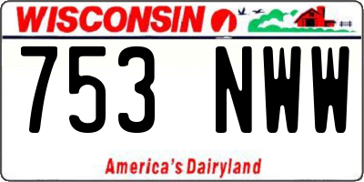 WI license plate 753NWW