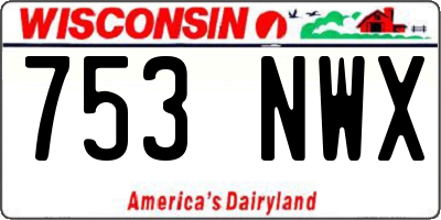 WI license plate 753NWX