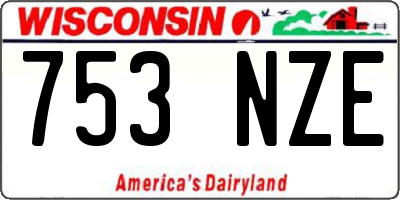 WI license plate 753NZE