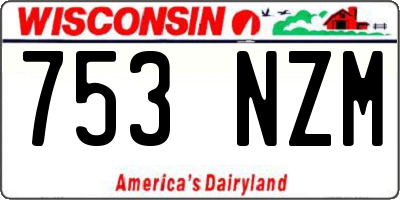 WI license plate 753NZM