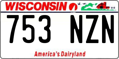 WI license plate 753NZN
