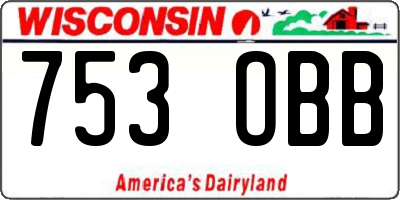 WI license plate 753OBB