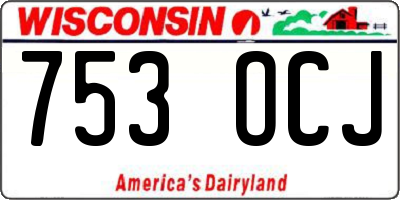 WI license plate 753OCJ