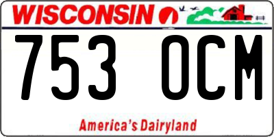 WI license plate 753OCM