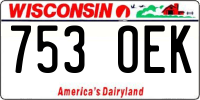 WI license plate 753OEK