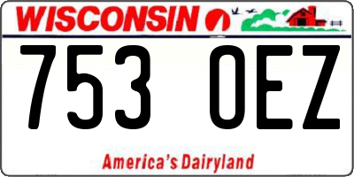 WI license plate 753OEZ