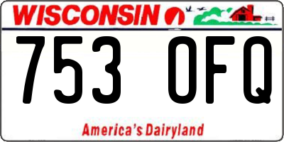 WI license plate 753OFQ