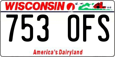 WI license plate 753OFS