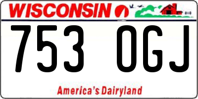 WI license plate 753OGJ