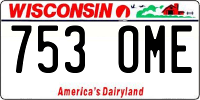 WI license plate 753OME