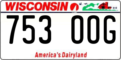 WI license plate 753OOG