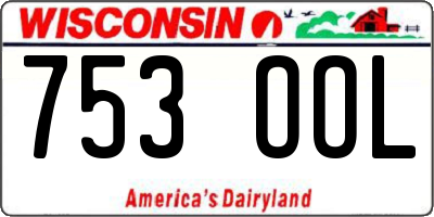 WI license plate 753OOL