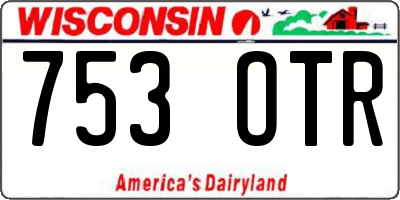 WI license plate 753OTR