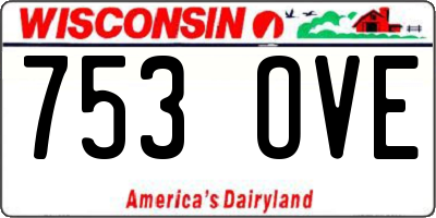 WI license plate 753OVE