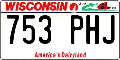 WI license plate 753PHJ