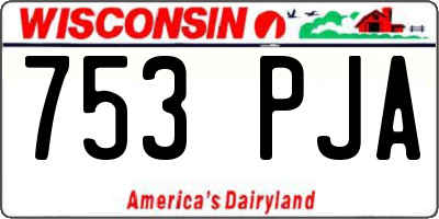 WI license plate 753PJA