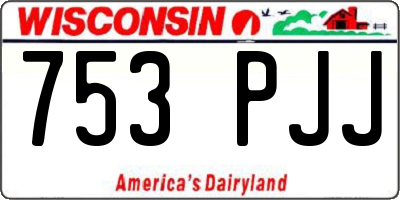 WI license plate 753PJJ