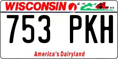WI license plate 753PKH