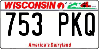 WI license plate 753PKQ