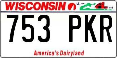 WI license plate 753PKR