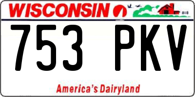WI license plate 753PKV