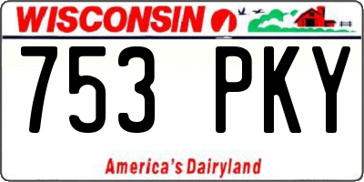 WI license plate 753PKY