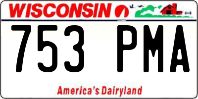 WI license plate 753PMA