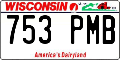 WI license plate 753PMB