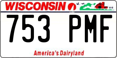 WI license plate 753PMF