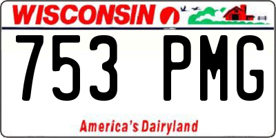 WI license plate 753PMG