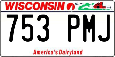 WI license plate 753PMJ