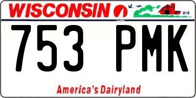 WI license plate 753PMK