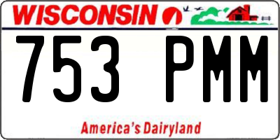 WI license plate 753PMM