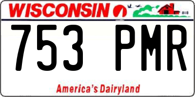 WI license plate 753PMR