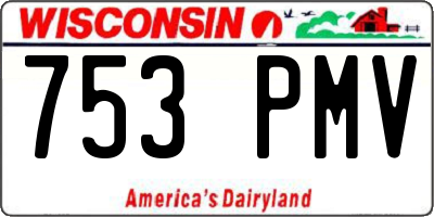 WI license plate 753PMV