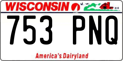 WI license plate 753PNQ
