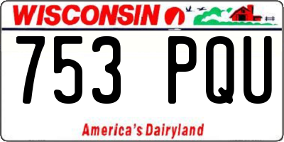WI license plate 753PQU