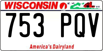 WI license plate 753PQV