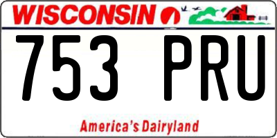 WI license plate 753PRU
