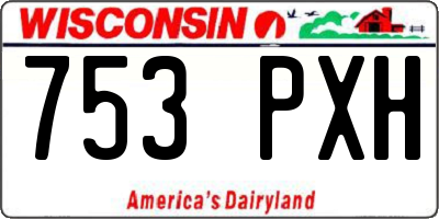 WI license plate 753PXH