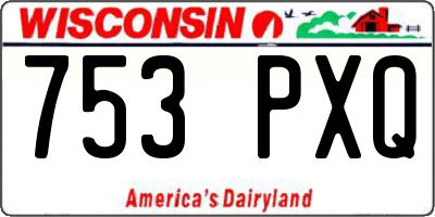 WI license plate 753PXQ