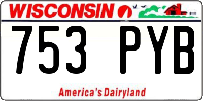 WI license plate 753PYB