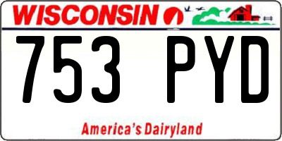 WI license plate 753PYD